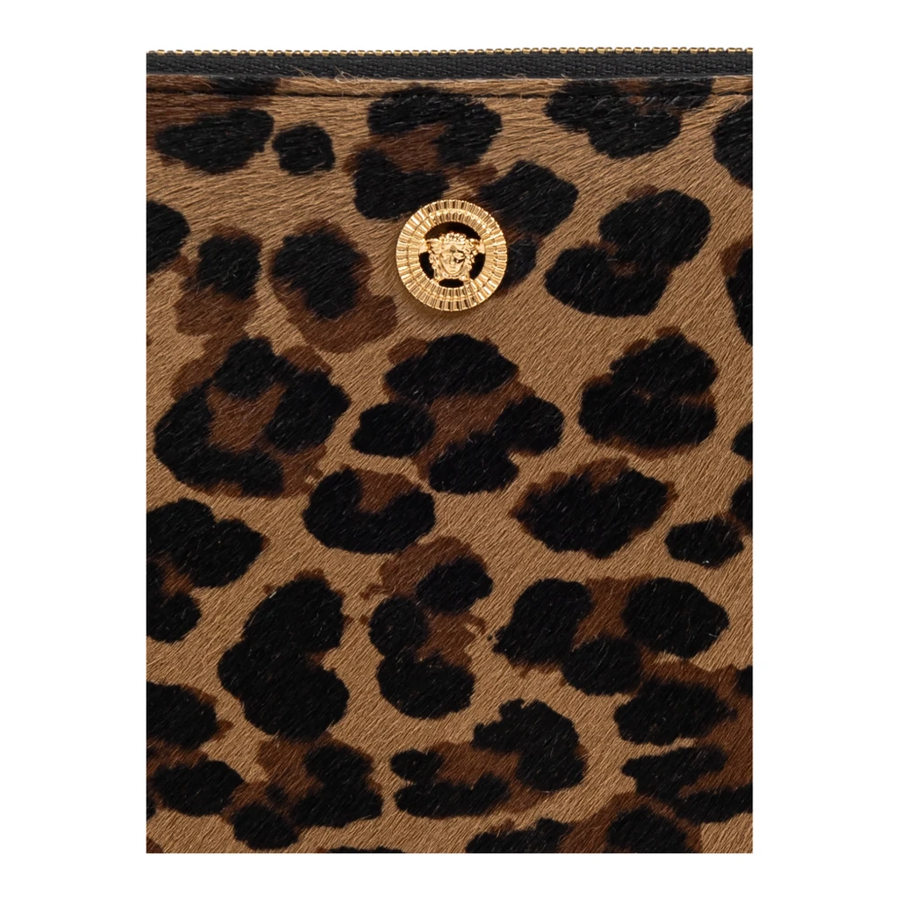 Versace Portemonnee met logo Brown Heren