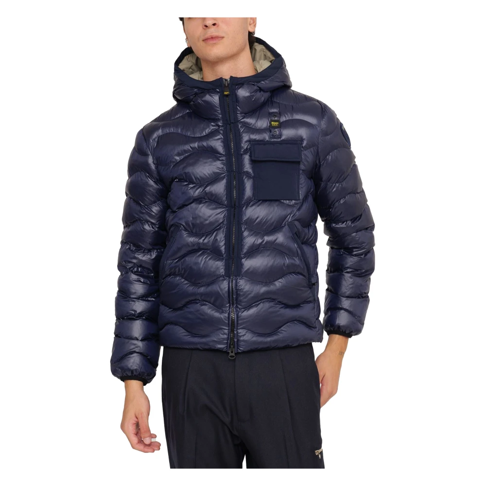 Blauer Men's Blue Hooded Jacket - Winter Jackets - 2XL - Jackets