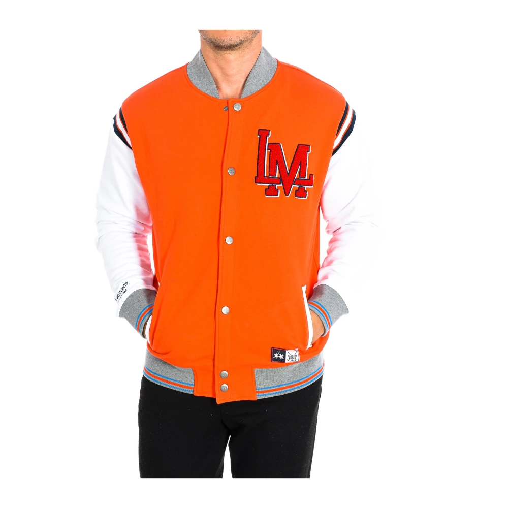 La Martina Men's Orange Bomber Jackets, 2XL, Long Sleeve Sweatshirt