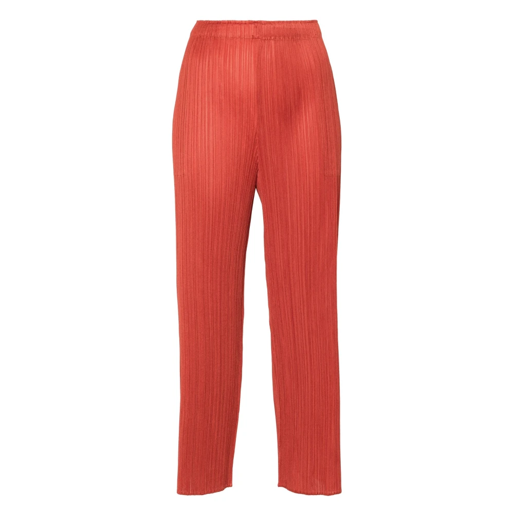 Issey Miyake Stijlvolle broeken voor mannen en vrouwen Red Dames
