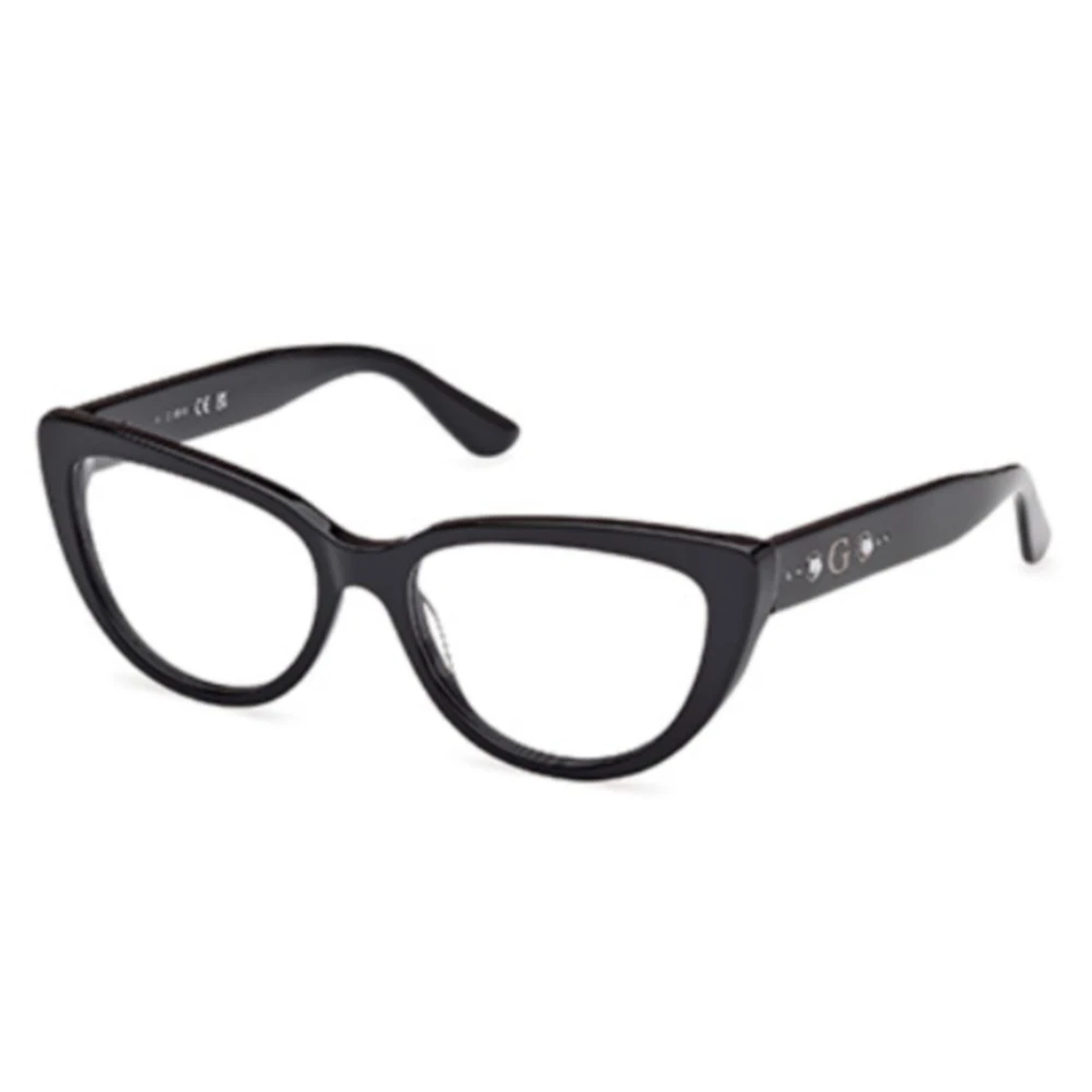 Guess Unisex Black Glasses, 54 Mm, Cat Eye Frame
