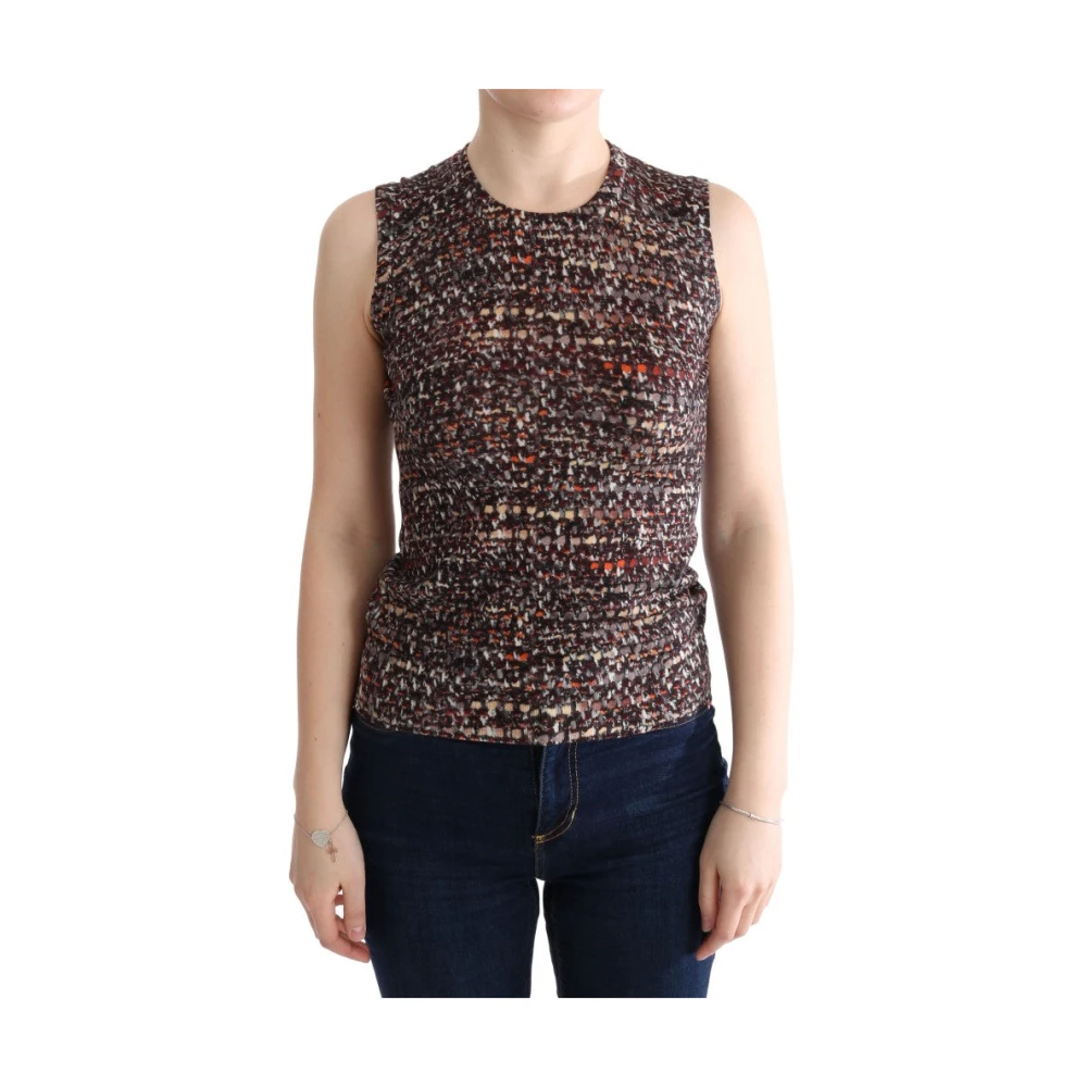 Dolce & Gabbana Women's Multicolor Knit Sleeveless Top - Sleeveless Tops - 2XS - Tops