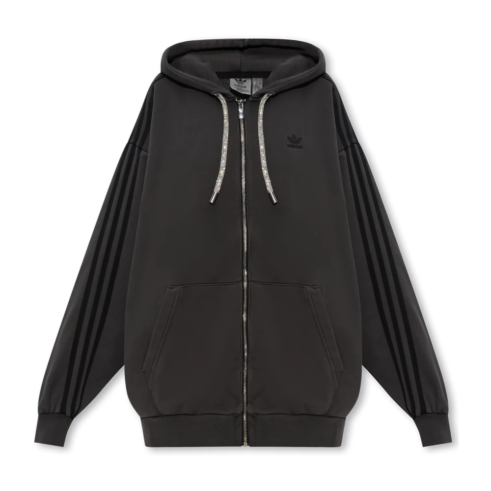 Adidas Originals Adilenium Oversized Full-zip Hoodie Rits hoodies Dames black maat: XS beschikbare maaten:XS S M L