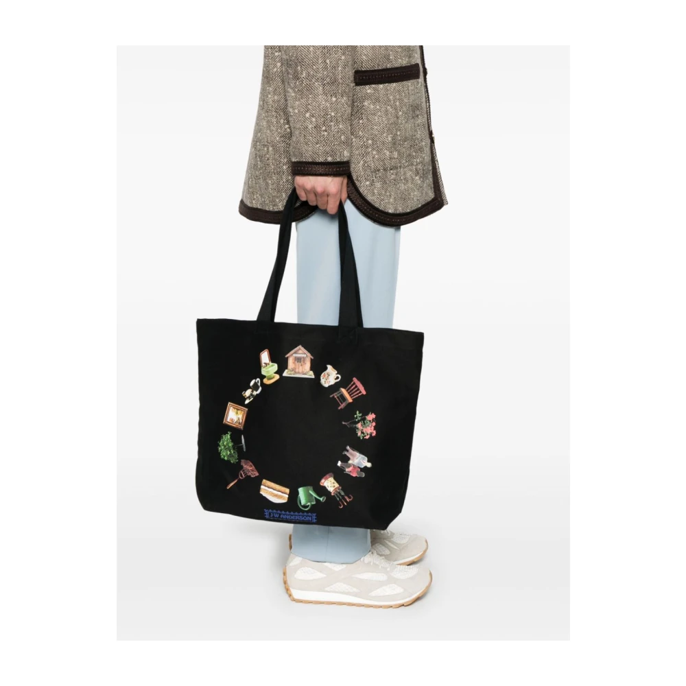 JW Anderson Zwarte Schoudertas Luxe Stijl Black Heren