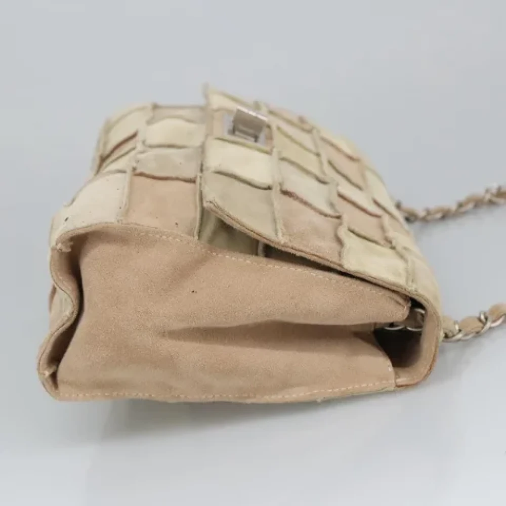 Chanel Vintage Pre-owned Suede shoulder-bags Beige Dames