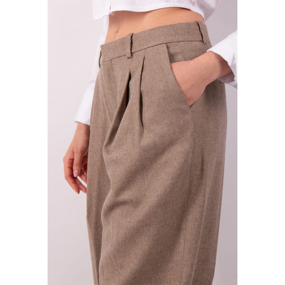 drykorn Bruine Melange Ink Broek Brown Dames