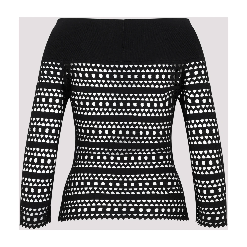 Alaïa Zwarte Vienne Top Damesmode Black Dames