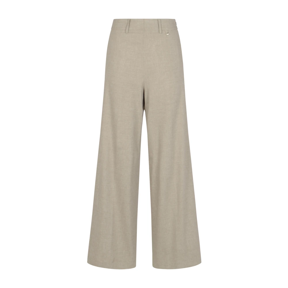 Herno Vrouw Beige Broeken Dames, L, Polyester, Geweven Damesbroek