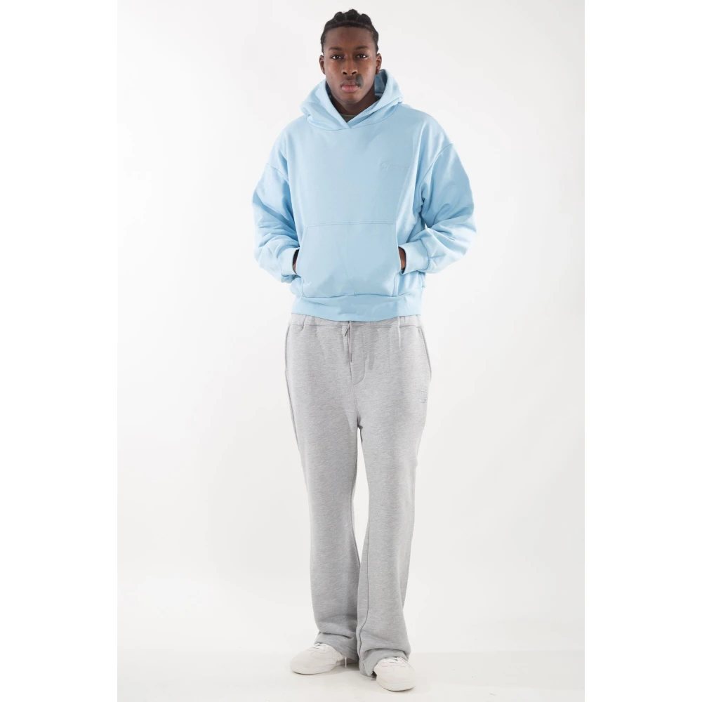Garment Workshop Boxy Hoodie in Double Layer Stijl Blue Heren