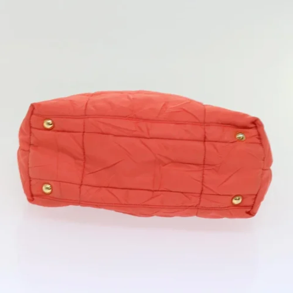 Prada Vintage Pre-owned Nylon handbags Orange Dames