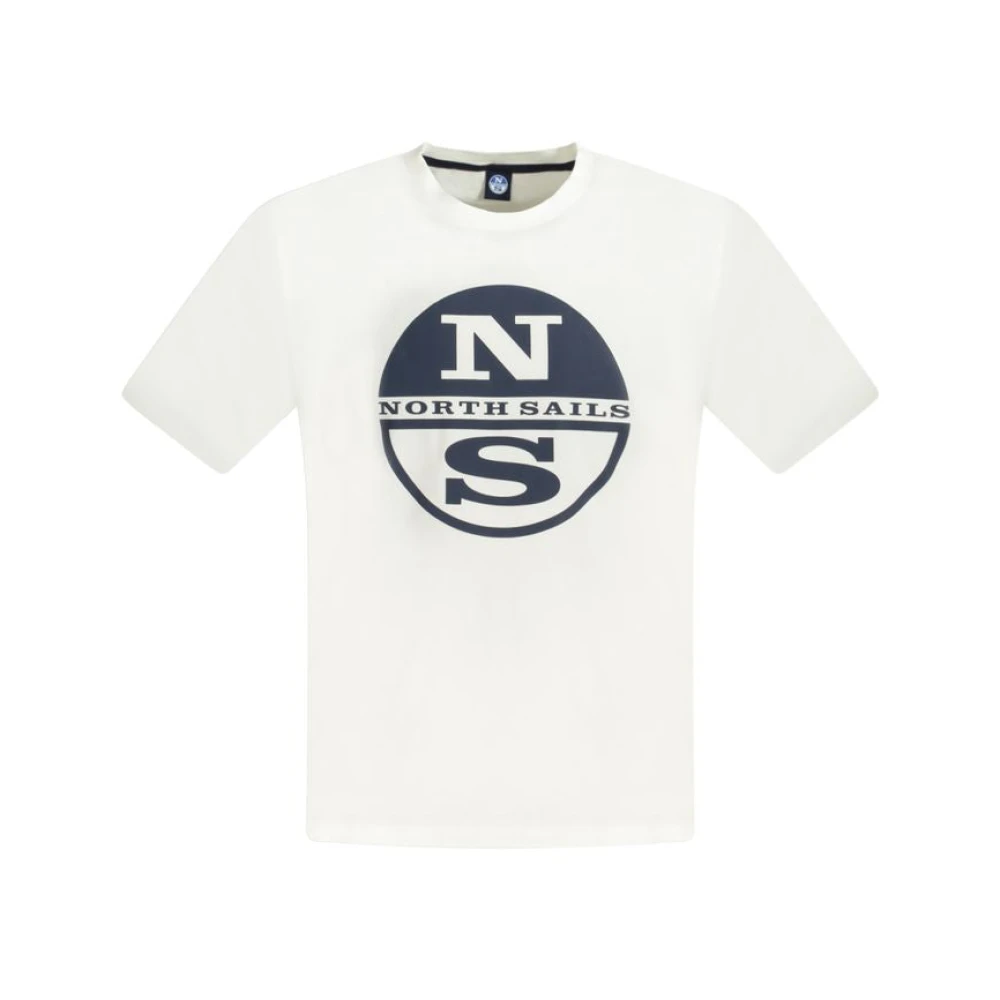 North Sails Wit Katoenen T-Shirt White Heren