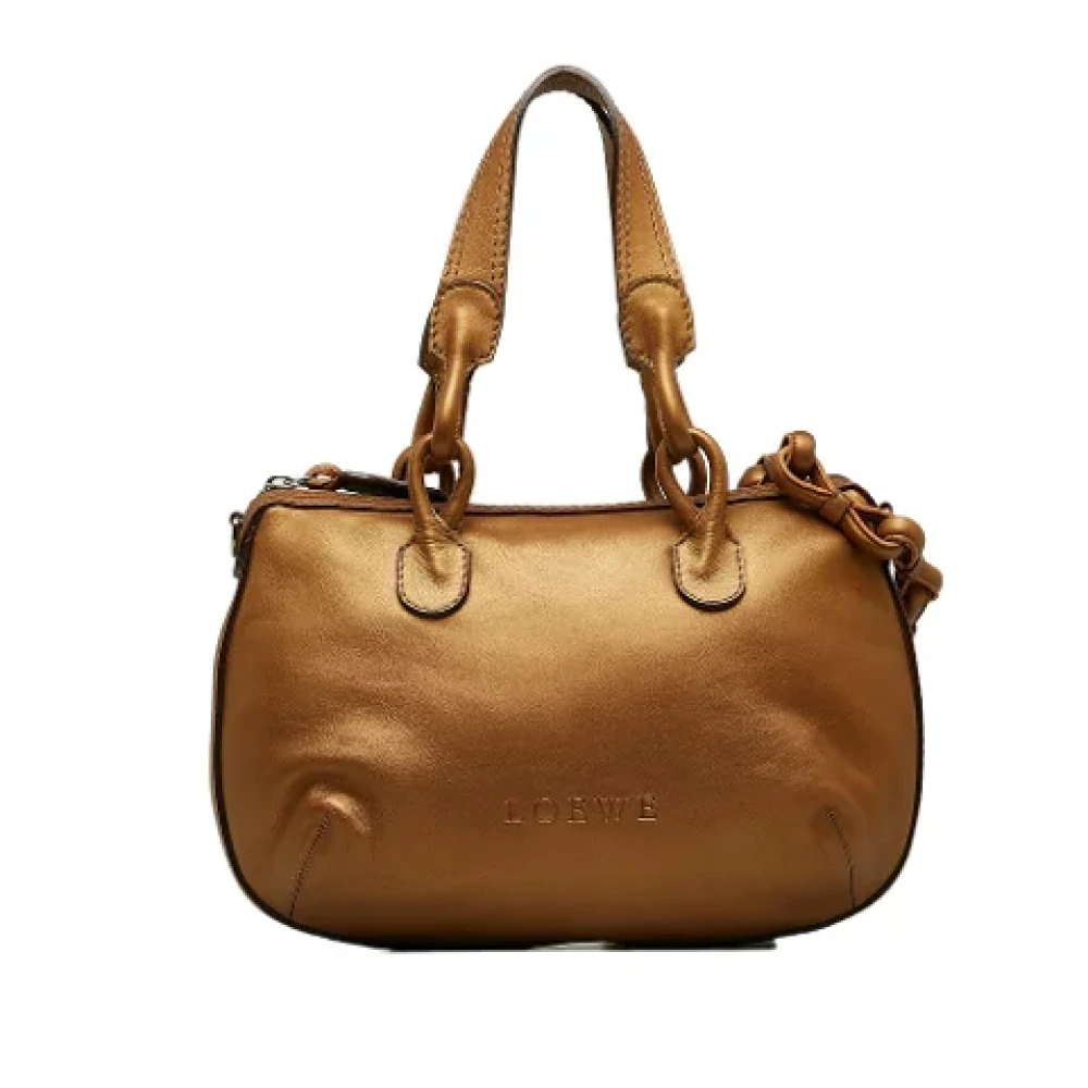 Loewe Pre-owned Suede handbags Brown Dames