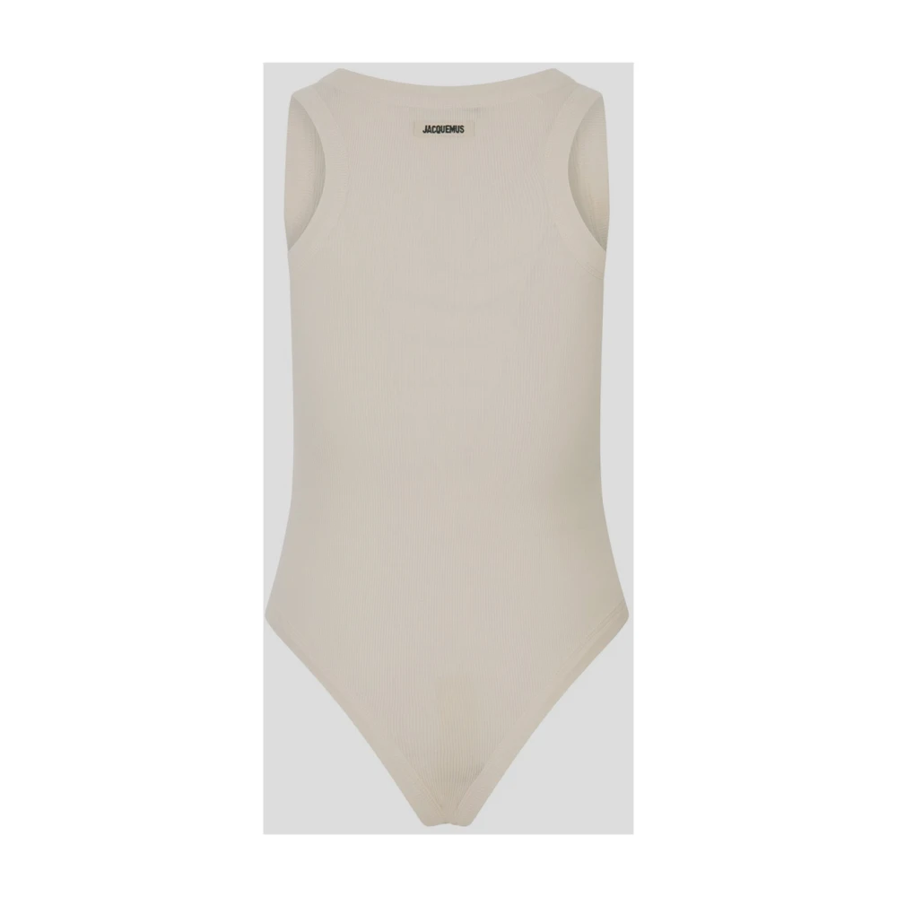 Jacquemus Katoenen Gros Grain Body White Dames