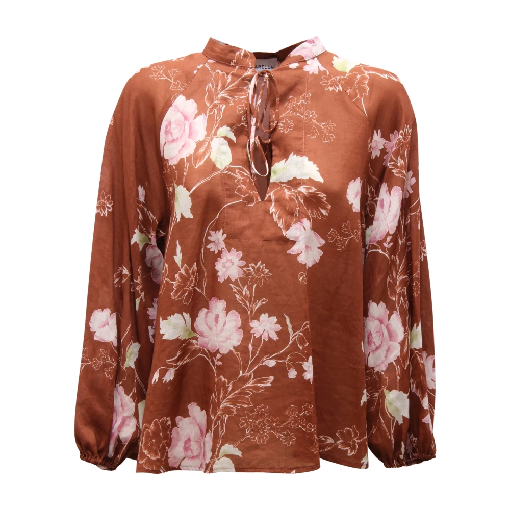 Marella Women's Brown Blouses, S, Viterbo Shirt