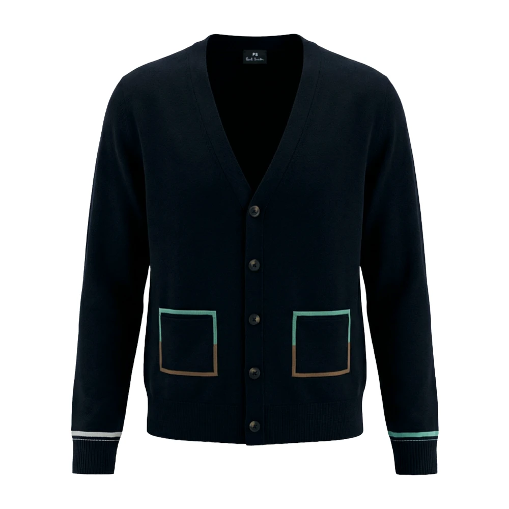 Ps By Paul Smith Vrouw Blauw Cardigan Met Zakken