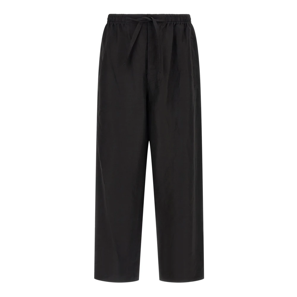 Lemaire Black Straight Trousers, Male, M, Pyjama Trousers