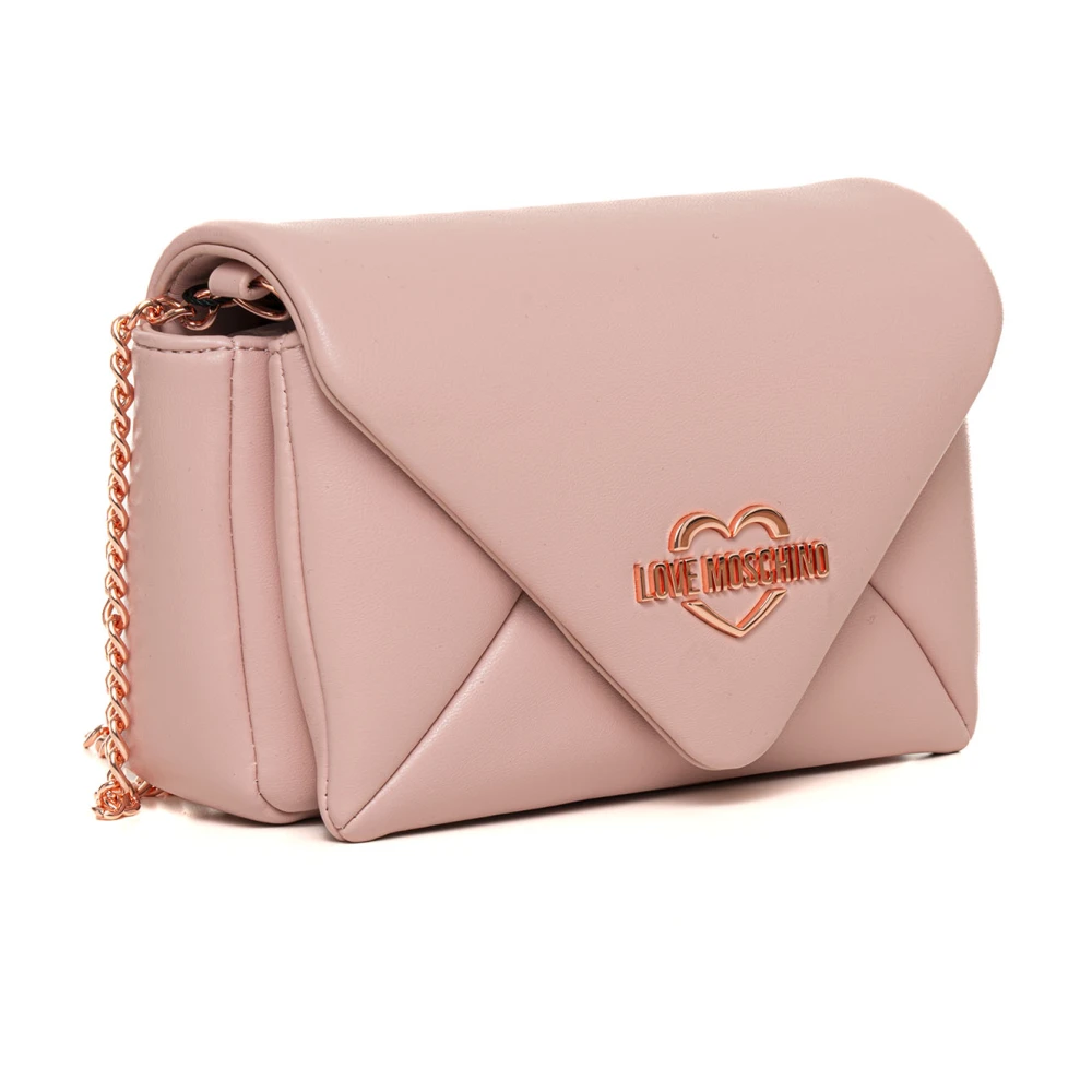 Love Moschino Gewatteerde Mini Tas met Metalen Details Pink Dames