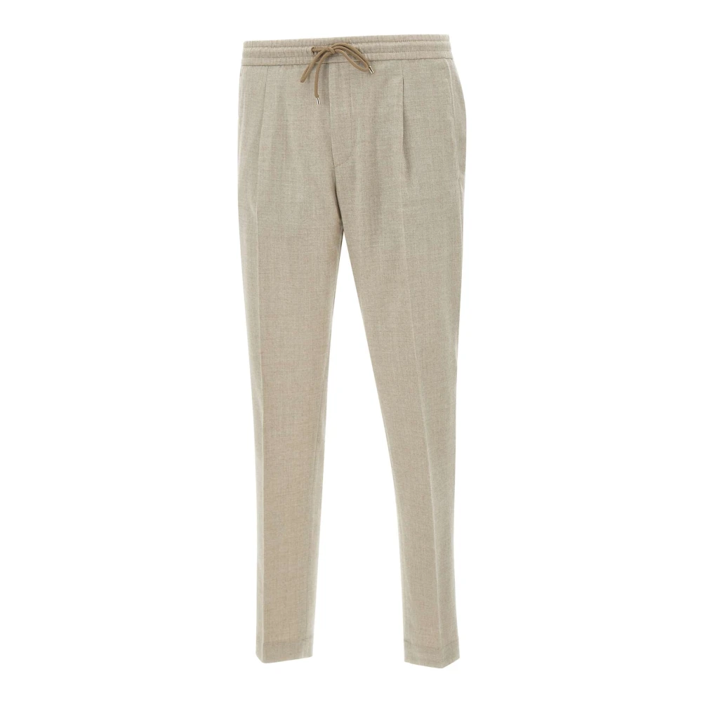 Briglia Heren Flanellen Broek Beige Heren
