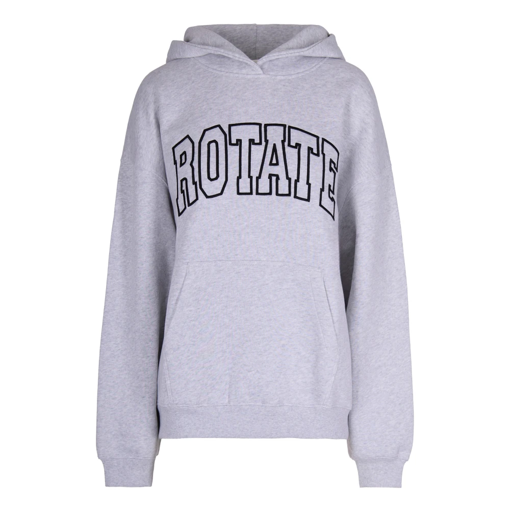 Rotate Birger Christensen Women's Gray Hoodies, Xs, Heavy Sweat Hoodie