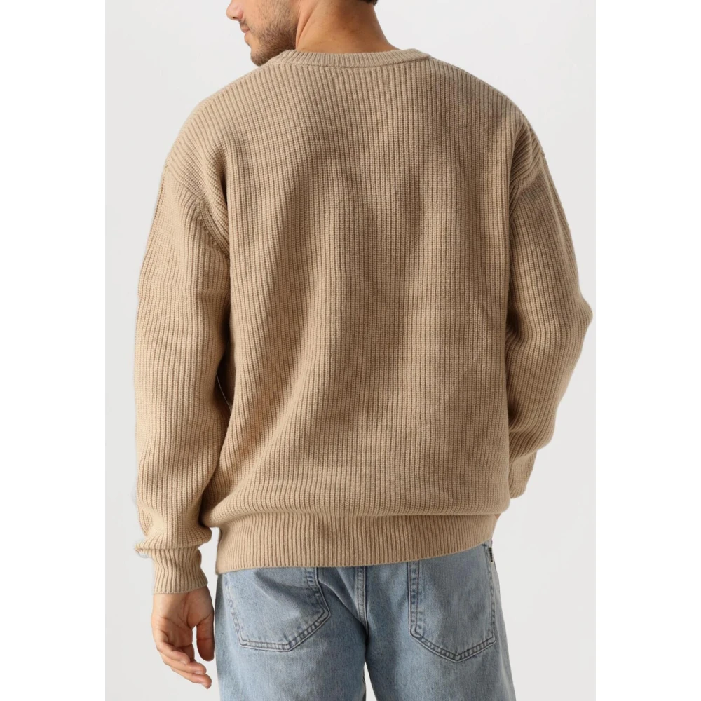 Woodbird Beige Gebreide Trui voor Mannen Beige Heren