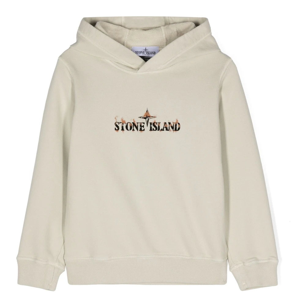 Stone Island Casual Hoodie Sweatshirt Beige, Unisex