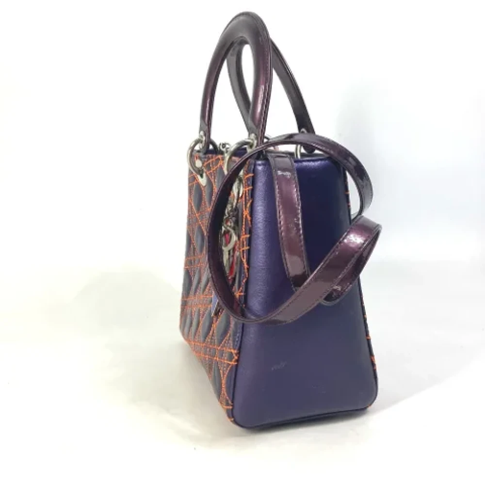 Dior Vintage Pre-owned Leather dior-bags Purple Dames