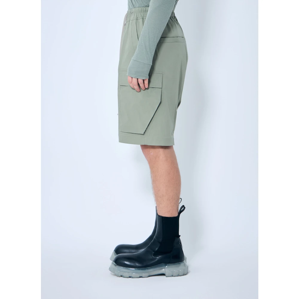 Rick Owens Cargo Lange Shorts Green Heren