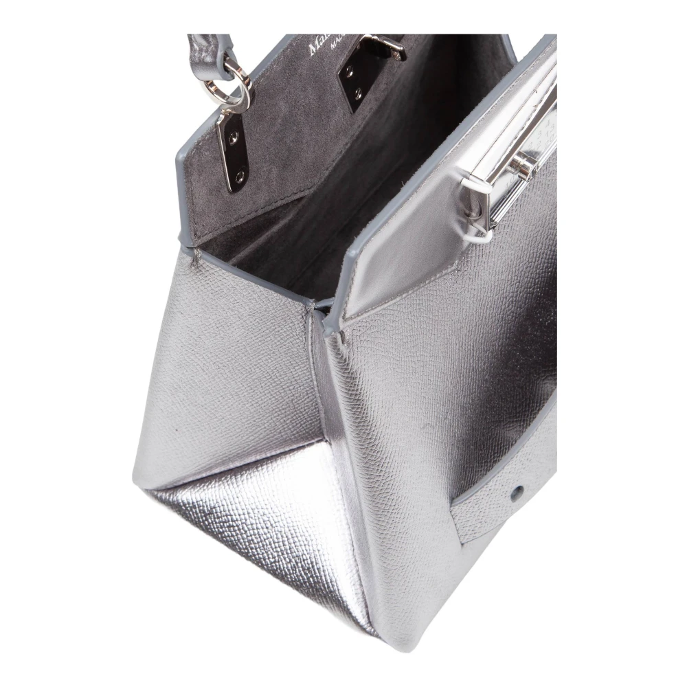Maison Margiela Zilver Metallic Leren Handtas Gray Dames