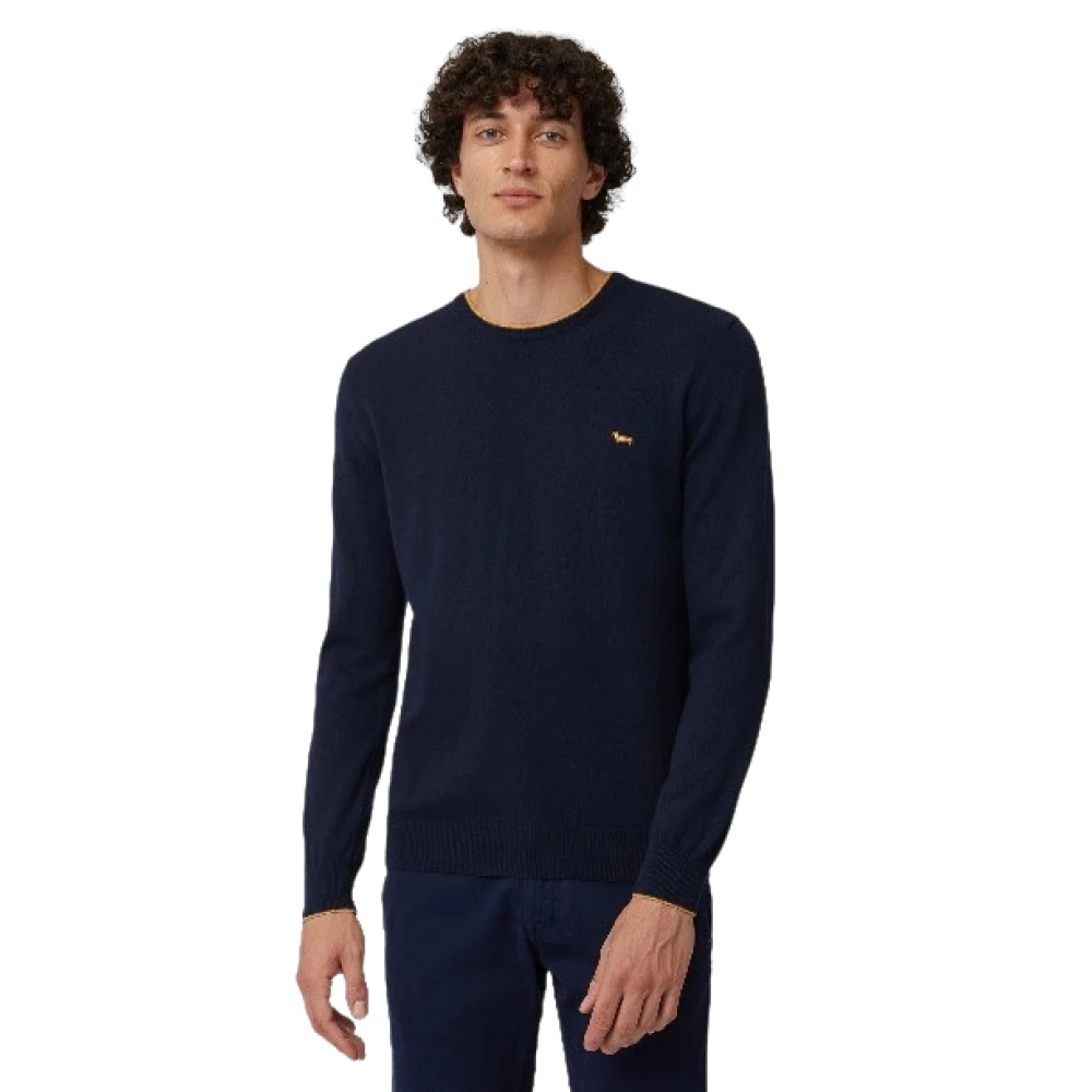 Harmont & Blaine Men's Blue Round-Neck Knitwear