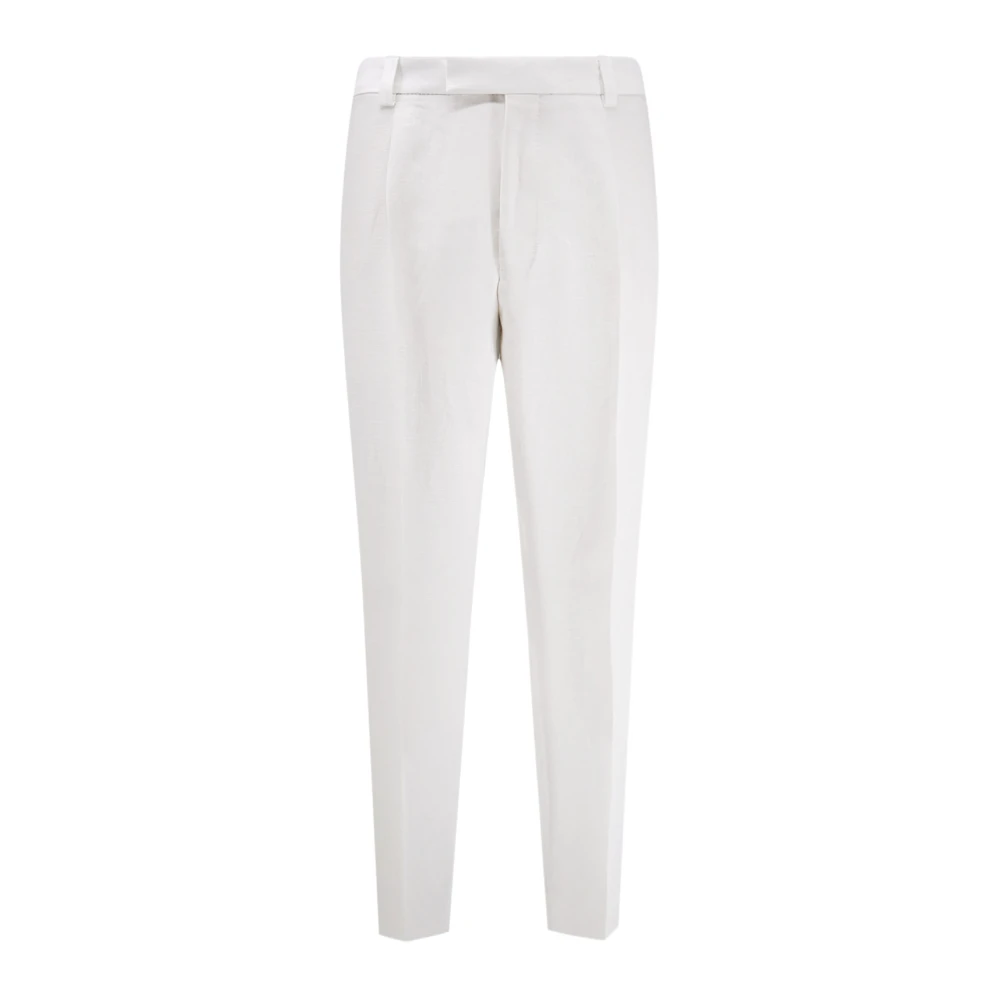 Hugo Men's White Slim-Fit Trousers - Slim-Fit Trousers - Xl - Trousers