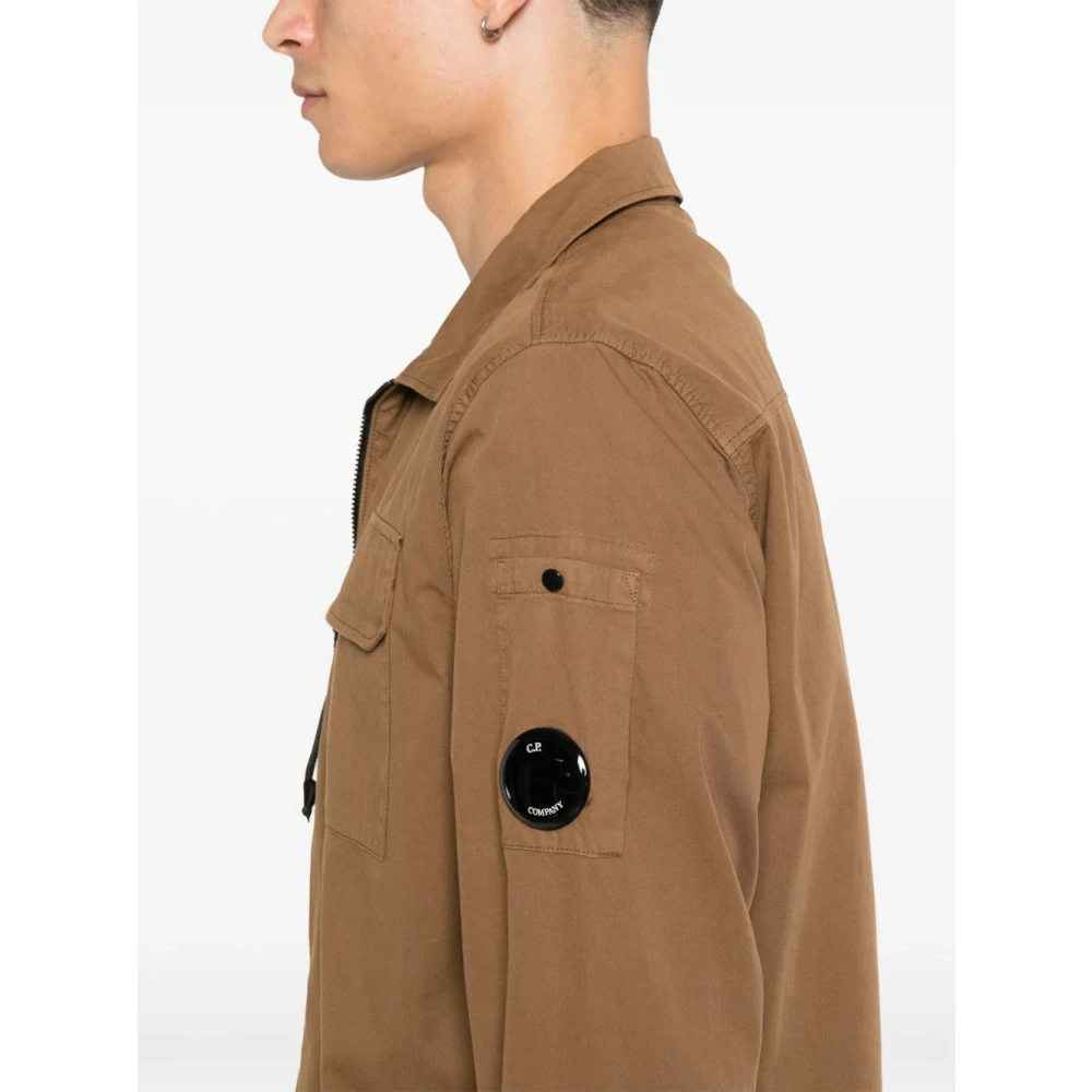 C.P. Company Bruine Jacks met Lenszak Brown Heren