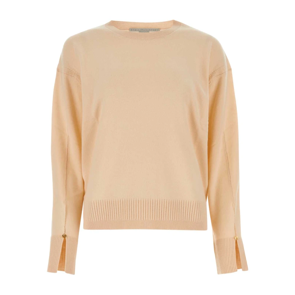 Stella Mccartney Women's Pink Round-Neck Knitwear, M, Wool Oversize Jumper