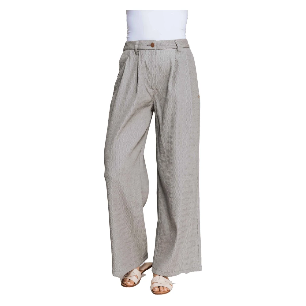 Zhrill Straight Trousers Gray Dames