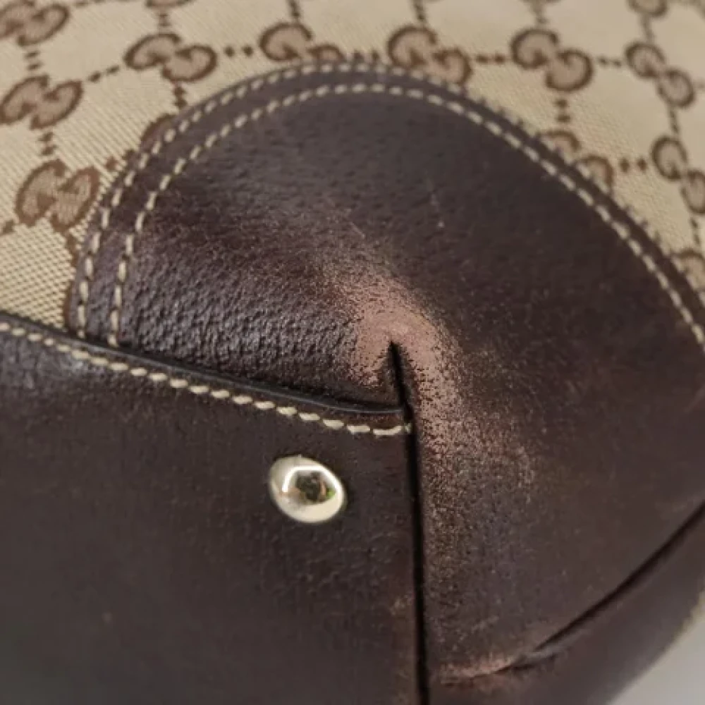 Gucci Vintage Pre-owned Canvas gucci-bags Beige Dames