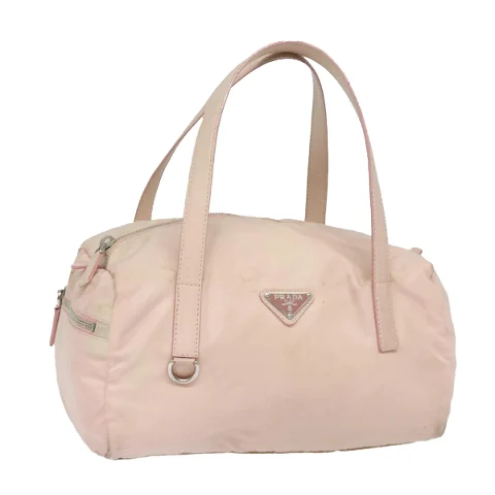 Prada Vintage Pre-owned Nylon handbags Pink Dames