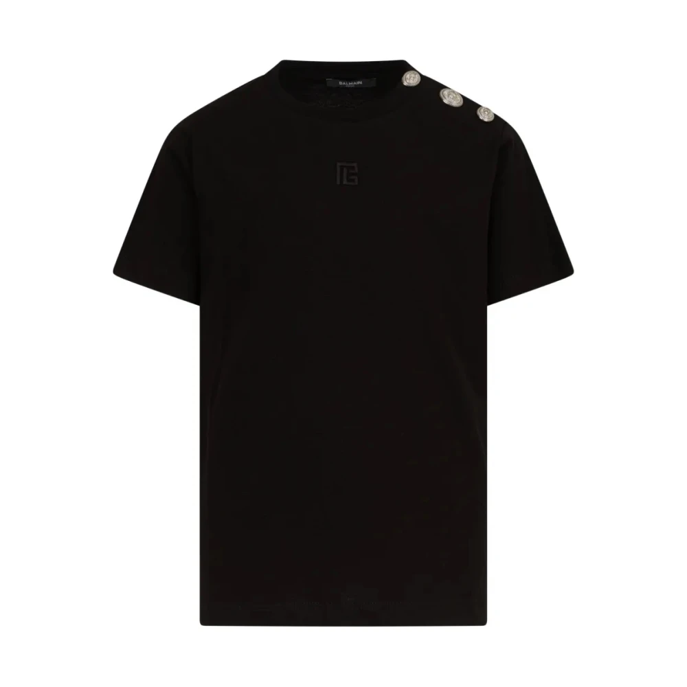 Balmain Men's Black Crew Neck T-Shirt