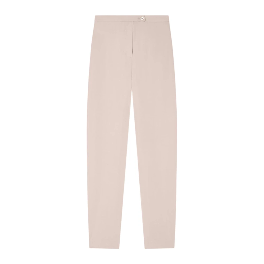 Emporio Armani Vrouw Beige Washed Twill Trousers