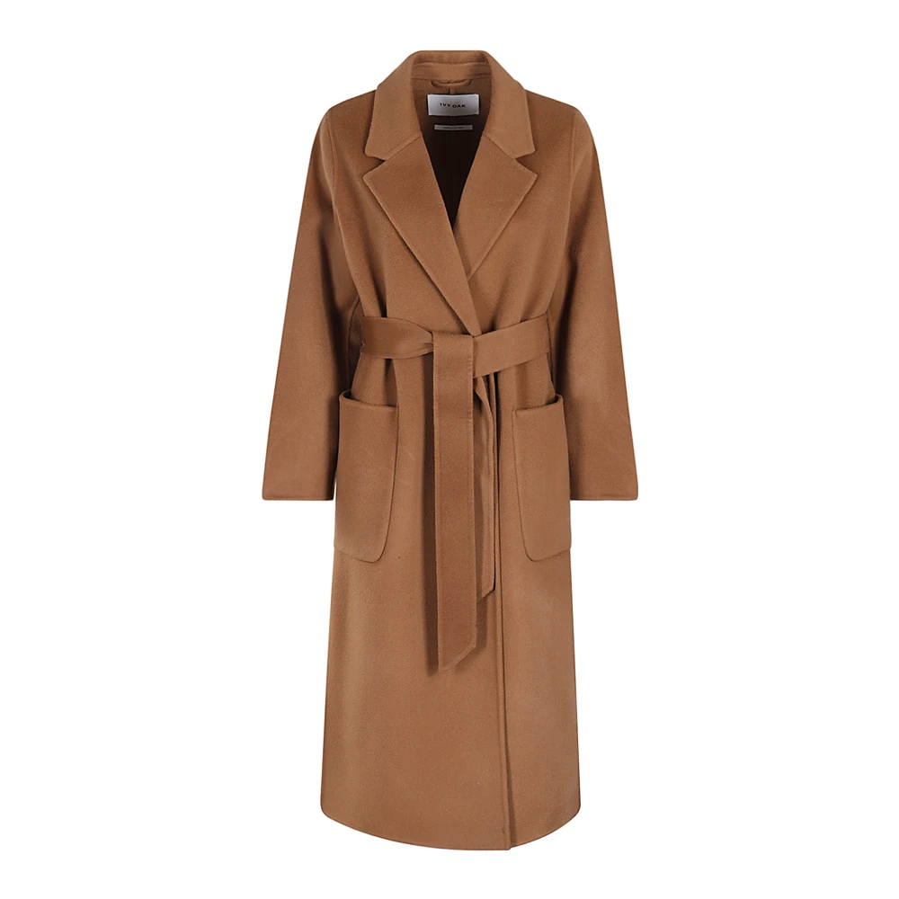 IVY OAK Elegante Zwarte Jurk voor Vrouwen Brown Dames