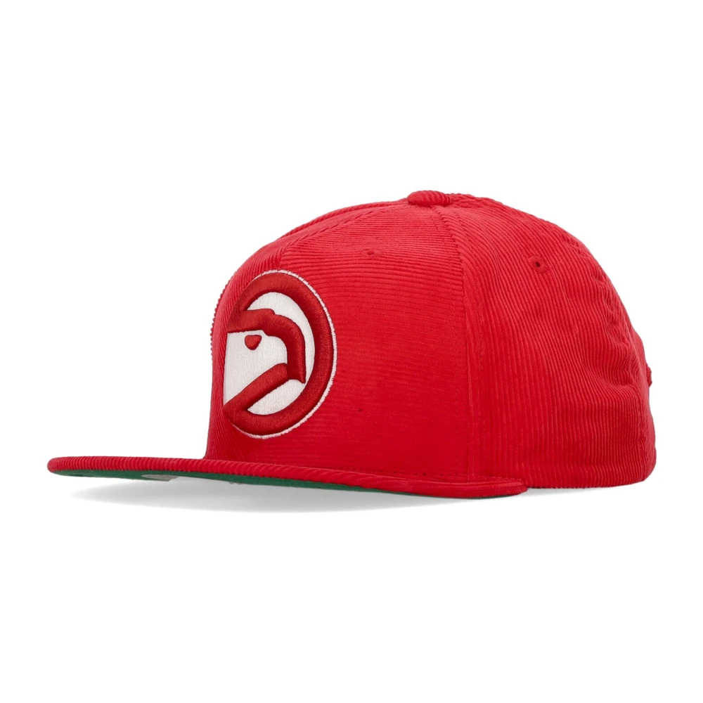 Mitchell & Ness Atlanta Hawks Velvet Platte Klep Pet Red Heren