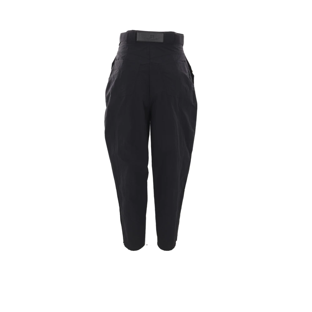 Elisabetta Franchi Zwarte broek met gouden ritsknopen Black Dames