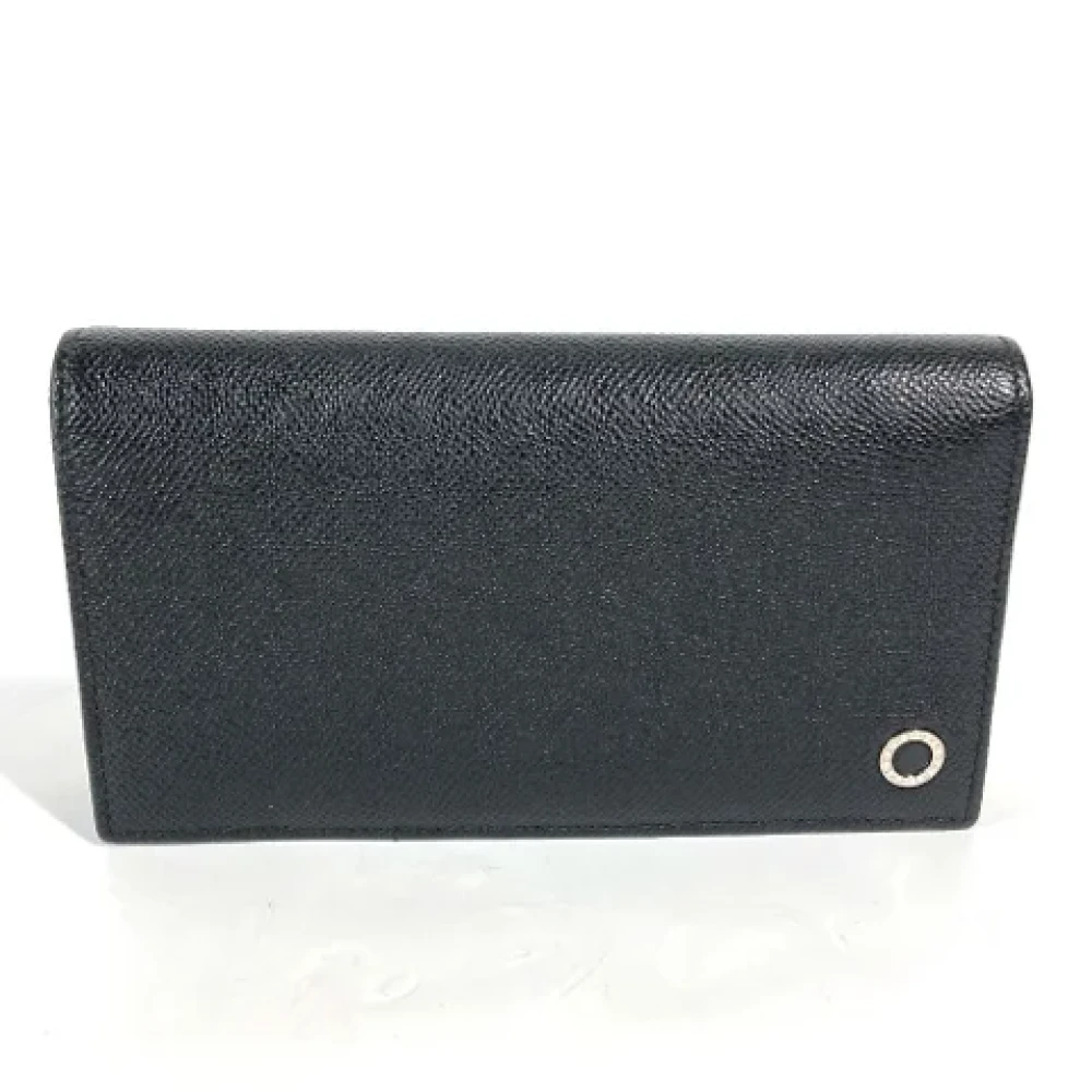Bvlgari Vintage Pre-owned Leather wallets Black Dames