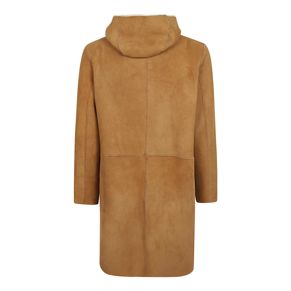 Salvatore Santoro Bruine Leren Jas Aw24 Brown Heren