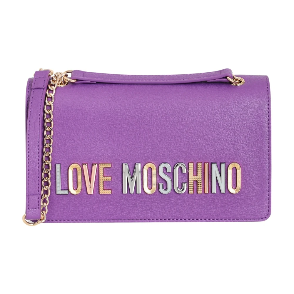 Love Moschino Paarse Bold Love Schoudertas Purple Dames