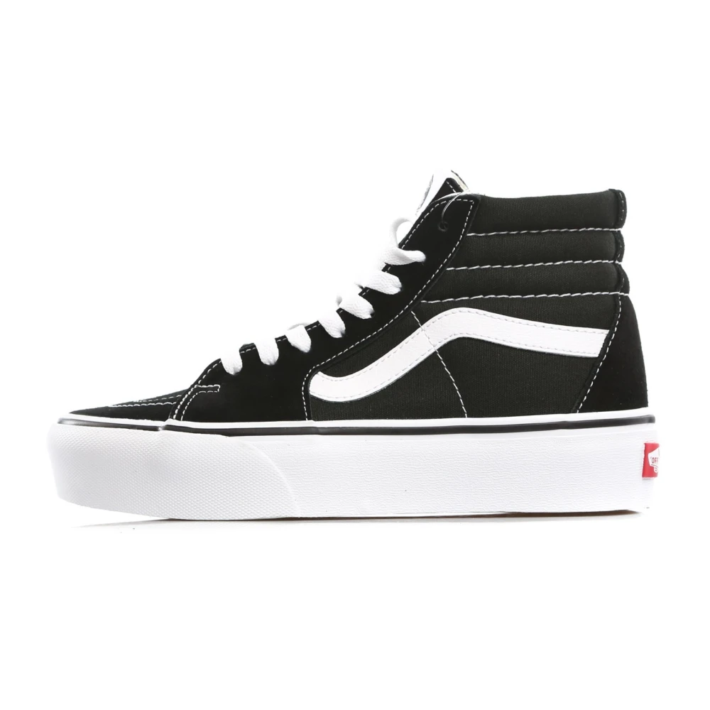 Vans Donna Nero Sneaker Alta /Bianco Con Piattaforma