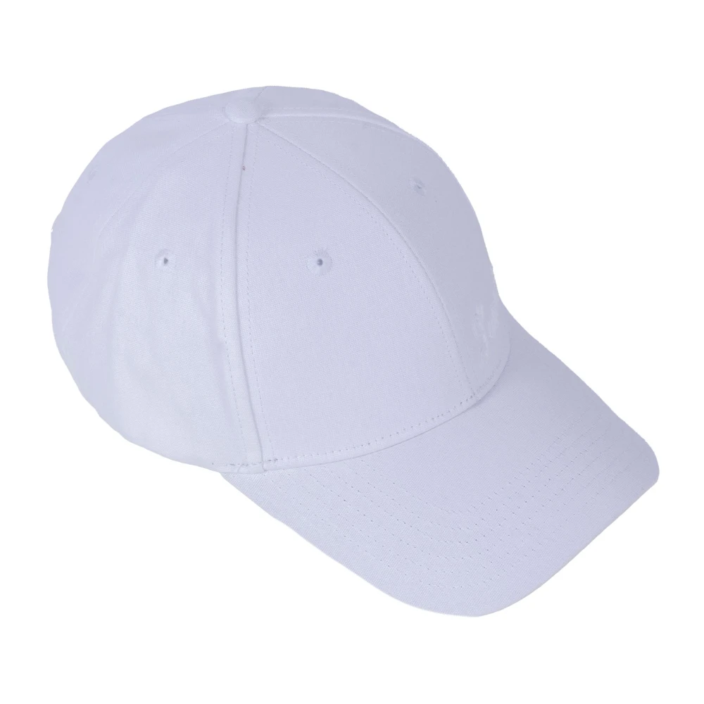 Laneus White Hats & Caps, Male, 56 Cm, Men's Cap With Visor Embroidery
