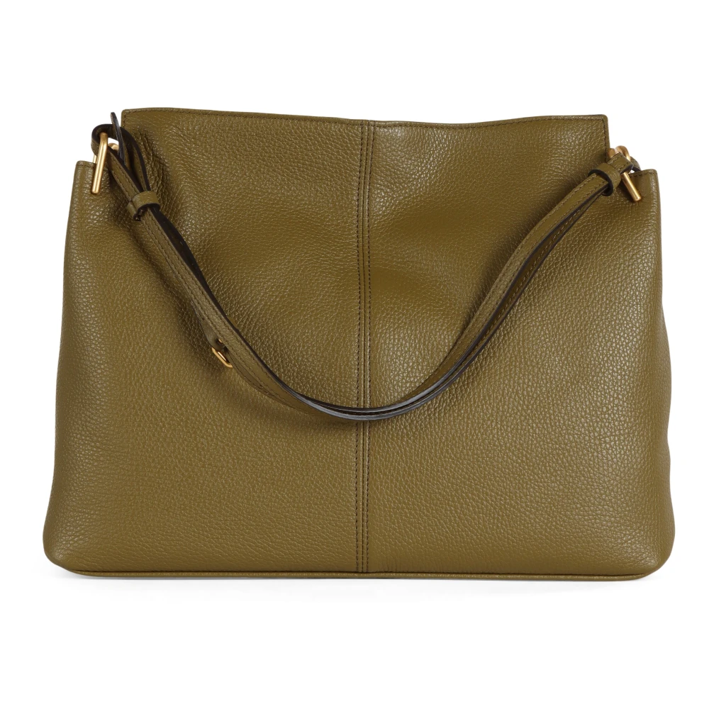 Gianni Chiarini Leila Large Gehamerd Leren Schoudertas Green Dames