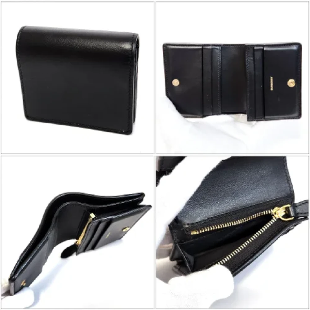 Burberry Vintage Pre-owned Leather wallets Black Dames