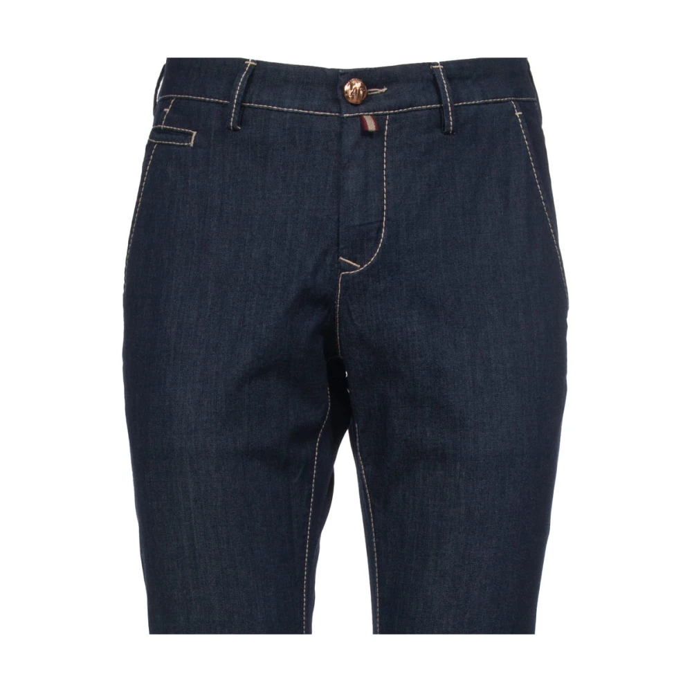 Jacob Cohën Katoenen Jeans met Riemlussen Blue Heren