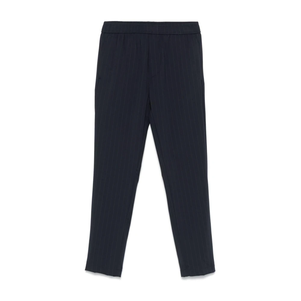 Pmds Blauwe Gestreepte Broek Elastische Taille Blue Heren