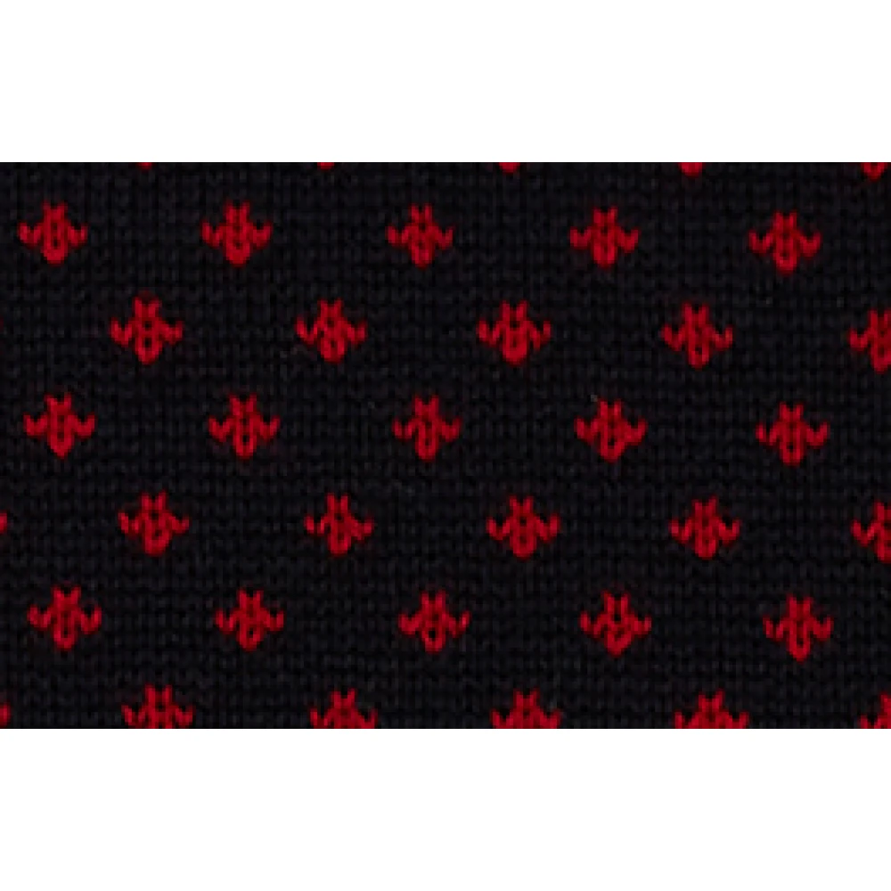 Gallo Blauwe Wollen Sjaal met Lelie Motief Multicolor Heren